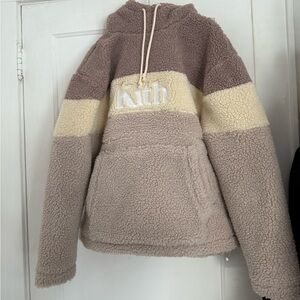 Kith Sherpa Jacket - Cream and Tan